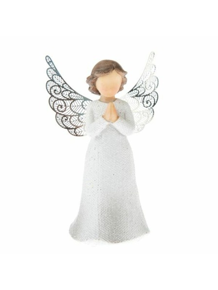 Casa de Engel Polyresin angyal fém szárnyakkal, imádkozó, 9/108