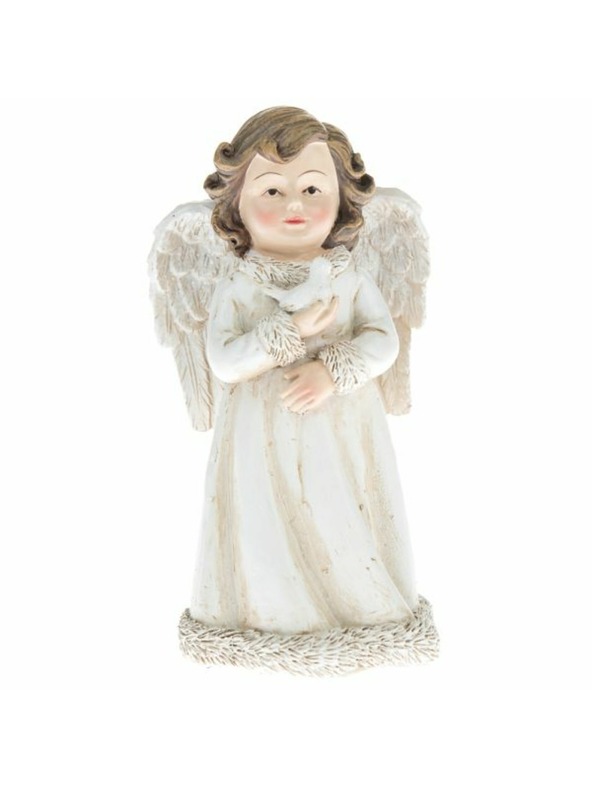 Casa de Engel Poliresin angyal madárkával, 3/72