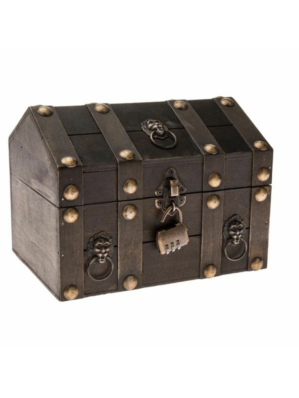 Casa de Engel Fa dobozka vasalással és zárral, 0/12