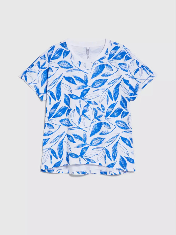 Moodo Kék blúz levélmintával Moodo