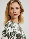 Moodo Zöld blúz trópusi mintával Moodo