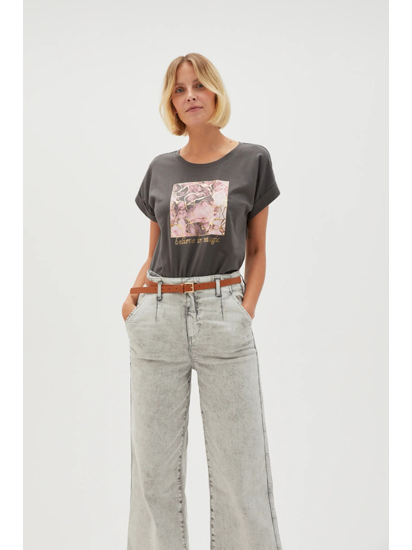 Moodo Női póló L-TS-4630 szürke Moodo Moodo