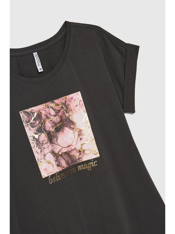 Moodo Női póló L-TS-4630 szürke Moodo Moodo