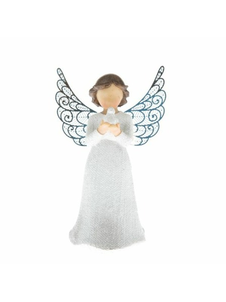 Casa de Engel Madárkás fémes szárnyú poliszretin angyal, 9/108