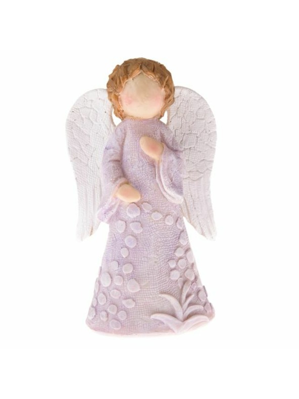 Casa de Engel Mellén tartó kezes poliszretin angyal, 8/72