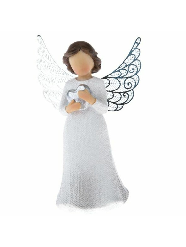 Casa de Engel Fémes szárnyú poliszretin angyal szívvel, 9/108