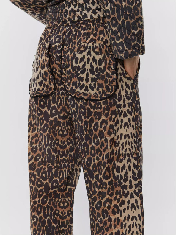 Sofie Schnoor Bézs-barna leopárd mintás női nadrág Sofie Schnoor