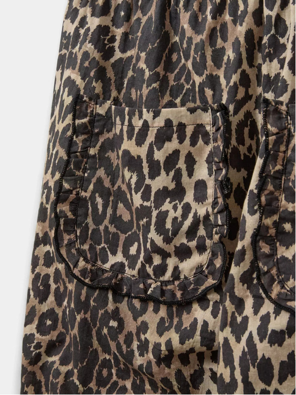 Sofie Schnoor Bézs-barna leopárd mintás női nadrág Sofie Schnoor
