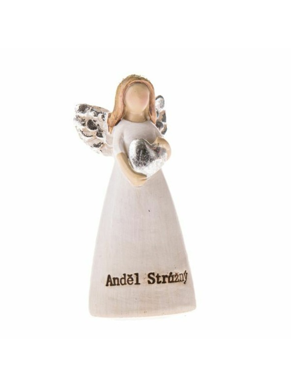 Casa de Engel Polyresin angyal szívvel "Védőangyal", 24/384
