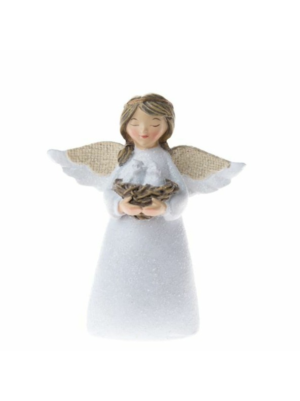 Casa de Engel Poliresin angyal madarakkal, 4/96