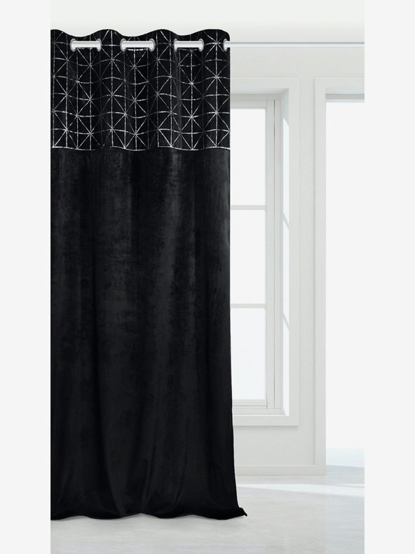 Edoti Fényes bársony függöny - fekete EDOTI