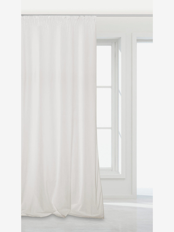 Edoti Soft Velvet Curtain - White EDOTI