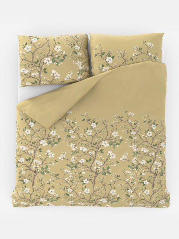 Kvalitex Szatén francia ágynemű LUXURY COLLECTION 1+2, 220x200, 70x90cm SPRING arany