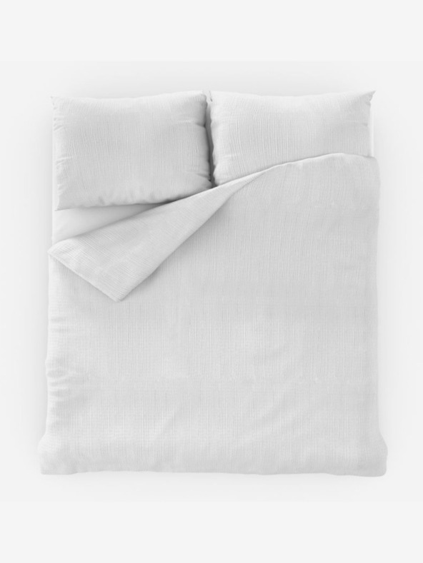 Kvalitex Francia krepp ágynemű 200x200, 70x90cm fehér Kvalitex