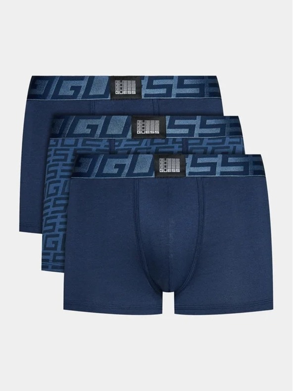 Guess Jeans Sötétkék férfi boxeralsó szett Guess Jeans Fehérnemű 3-Pack P7CJ G Quadrate Blue