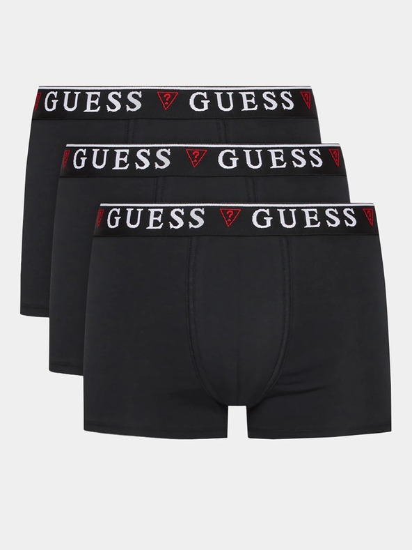 Guess Jeans Fekete férfi boxeralsó szett Guess Jeans Fehérnemű 3-Pack U97G01 K6YW1 A996 Jet Black/Frost G