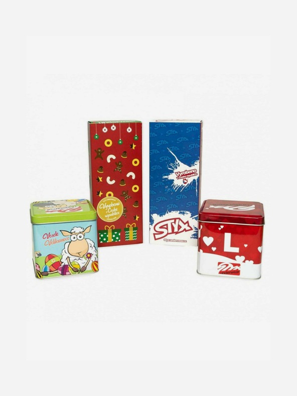 Styx Fehér és piros gyermek mintás Styx Art tréningnadrág