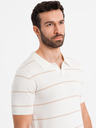 Ombre Clothing Férfi viszkóz póló vízszintes csíkokkal Ombre Clothing