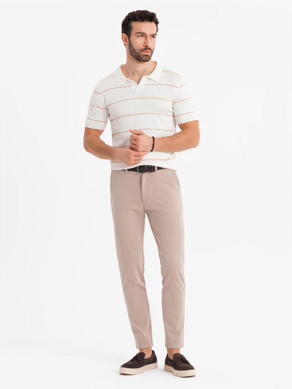 Ombre Clothing Férfi viszkóz póló vízszintes csíkokkal Ombre Clothing