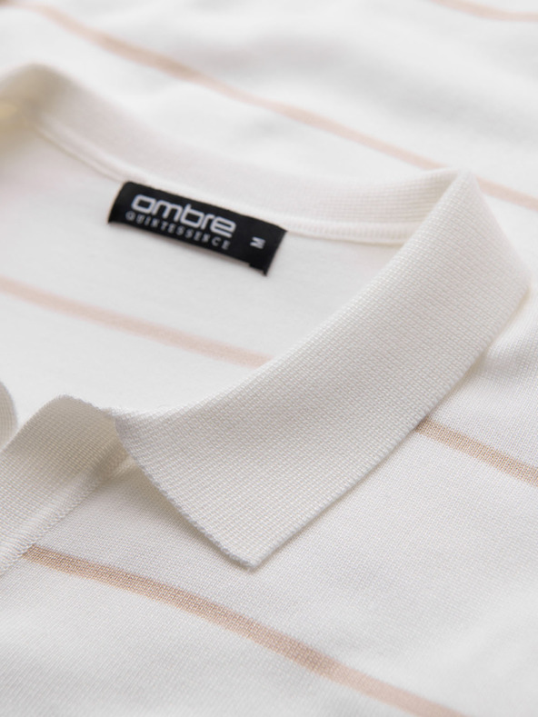 Ombre Clothing Férfi viszkóz póló vízszintes csíkokkal Ombre Clothing