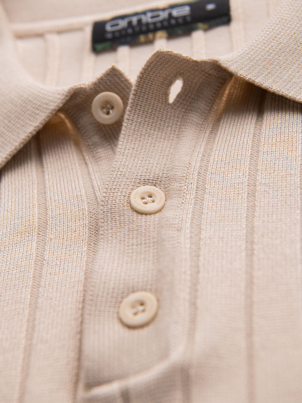 Ombre Clothing Férfi slim fit viszkóz póló függőleges csíkokkal Ombre Clothing