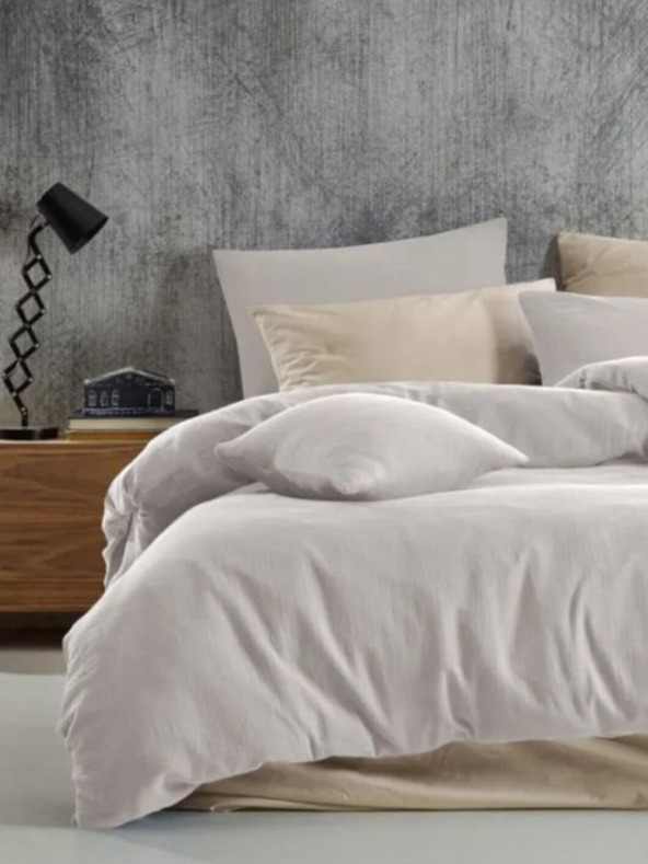 Kvalitex Francia muszlin ágynemű 240x200, 70x90cm törtfehér Kvalitex