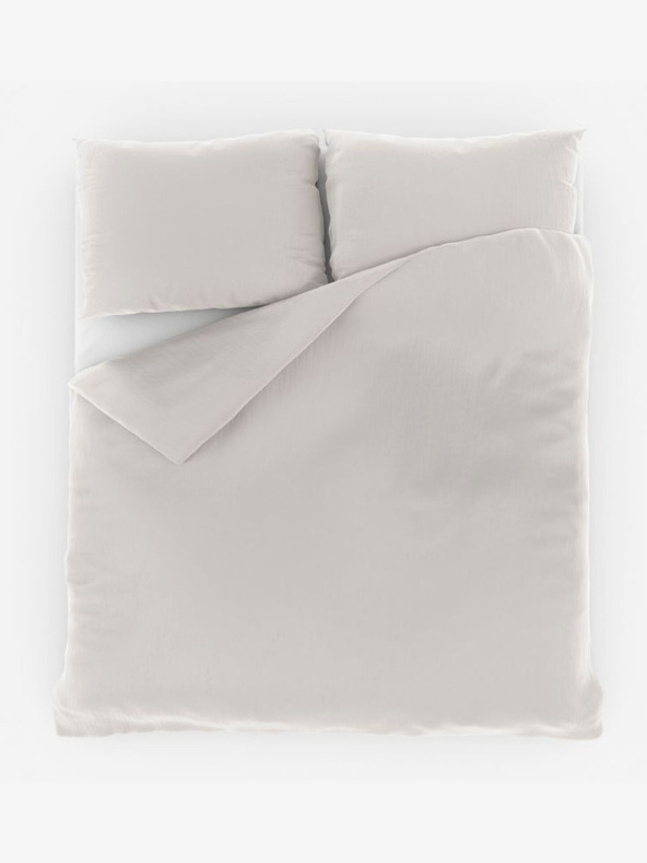 Kvalitex Francia muszlin ágynemű 240x200, 70x90cm törtfehér Kvalitex