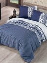 Kvalitex Francia pamut ágynemű Standard Canzone kék 240x220, 70x90cm Kvalitex
