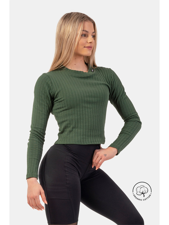 Nebbia Bordázott hosszú ujjú póló organikus pamutból 415 Nebbia