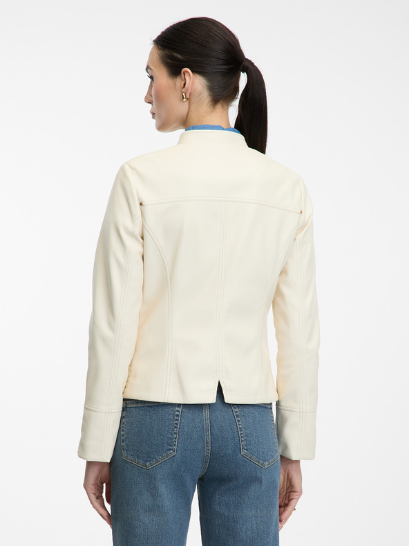 Orsay Krémszínű női kabát gallérral ORSAY