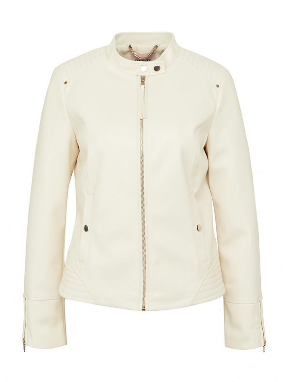 Orsay Krémszínű női kabát gallérral ORSAY