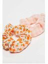 Moodo Moodo narancssárga mintás hajgumi szett, 2 darab