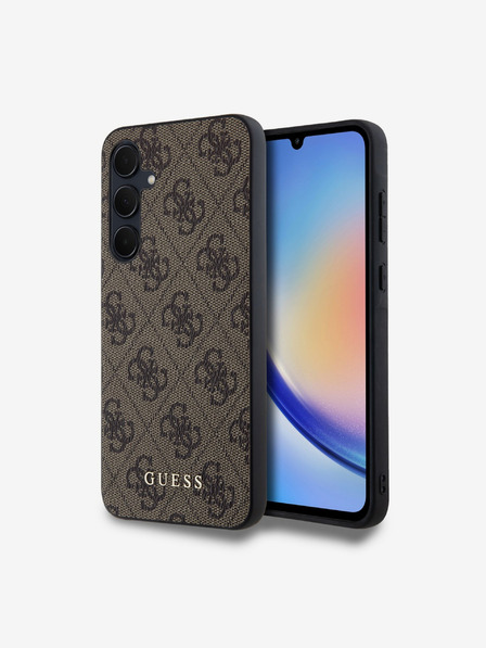 Guess Guess 4G Hátlap Samsung Galaxy A35 5G-hez Barna