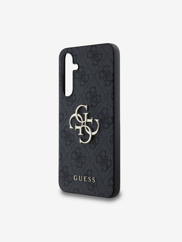 Guess Guess PU 4G Fém Logós Hátlap Samsung Galaxy A55 5G-hez Szürke