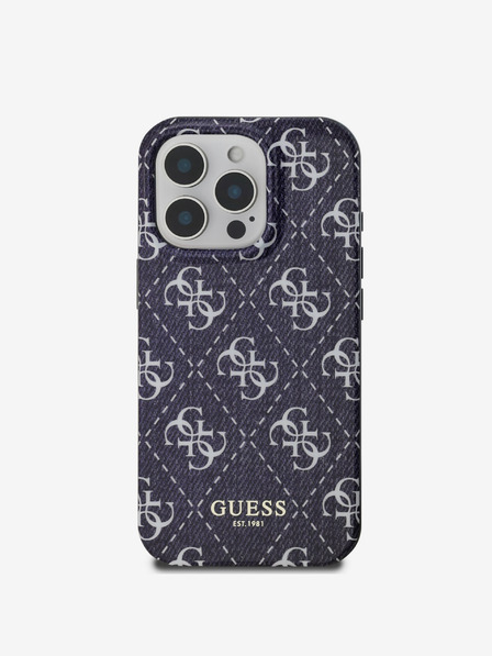 Guess Guess IML Farmer Hatású MagSafe Hátlap iPhone 16 Pro Max-hoz Sötétkék