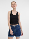 Orsay Fekete ORSAY női crop trikó
