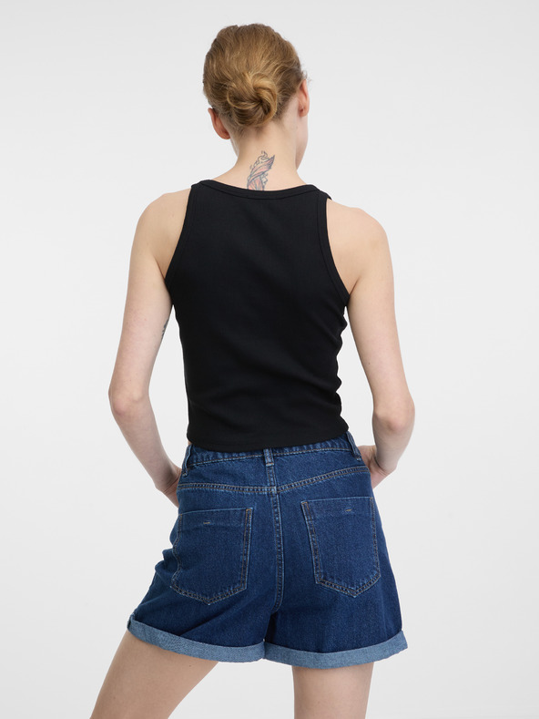 Orsay Fekete ORSAY női crop trikó