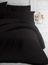 Kvalitex Francia stílusú, egyszínű, hosszabbított pamut ágyneműhuzat 240x220, 70x90 cm, fekete