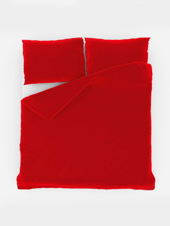 Kvalitex Egyszínű pamut ágynemű 140x200, 70x90cm piros