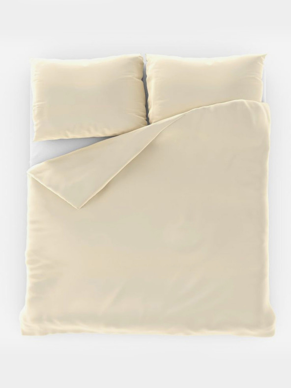 Kvalitex Luxury Collection szatén hosszabbított ágyneműhuzat 140x220, 70x90cm krémes