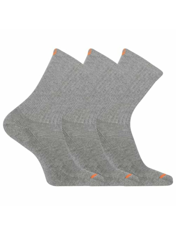Merrell merrell zokni MEA33564C3B2 GRAYH PÁRNÁZOTT PAMUT CREW (3 csomag) szürke S/M MERRELL ZOKNI