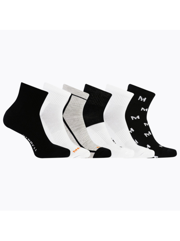 Merrell merrell zokni MEA33695Q6B2 BKAST ÚJRAHASZNOSÍTOTT PÁRNÁZOTT QUARTER (6 csomag) fekete vegyes S/M MERRELL ZOKNI