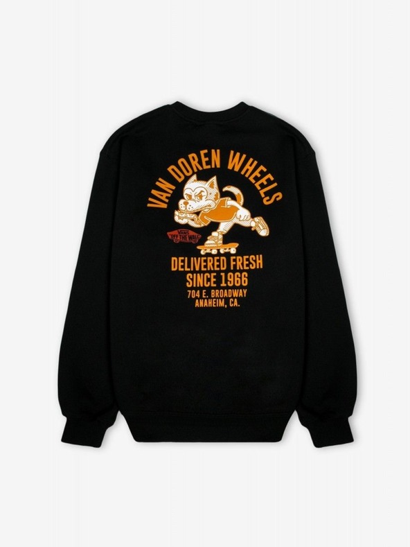 Vans Férfi fekete pulóver Vans Bark Loose Crew