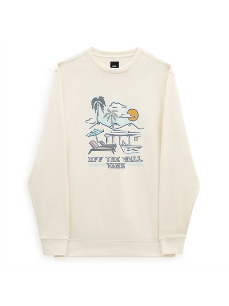 Vans Vans Resort Crew krémfehér pulóver - férfi