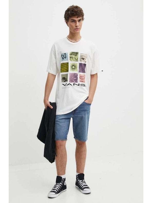 Vans Vans Cluster 66 marshmallow fehér póló - férfi