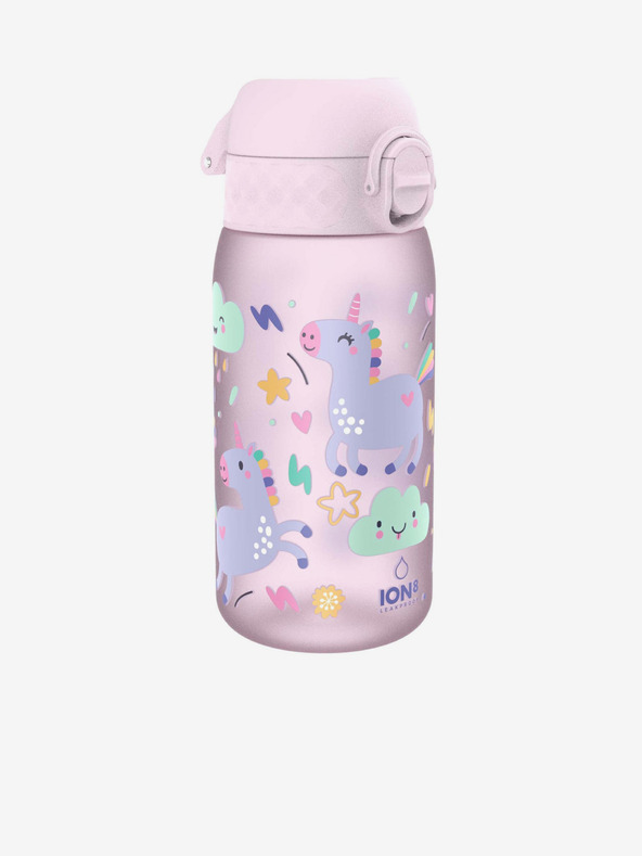 ION8 Rózsaszín lányos mintás palack Ion8 Leak Proof Unicorn 350 ml