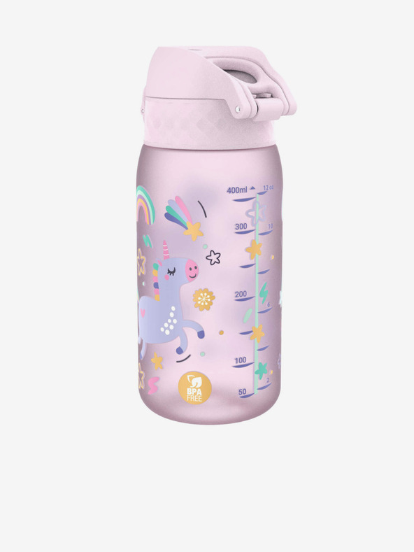 ION8 Rózsaszín lányos mintás palack Ion8 Leak Proof Unicorn 350 ml