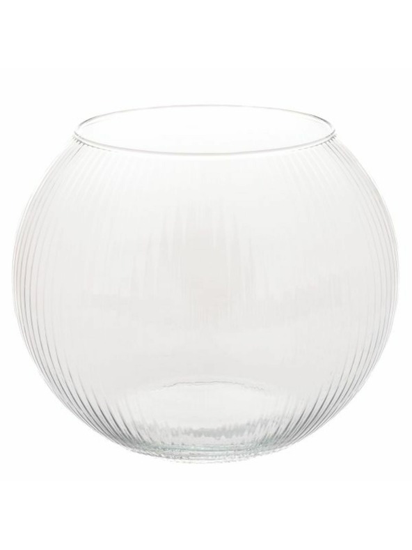 Casa de Engel Üveg tároló barázdákkal - gömb 19cm, 6/204