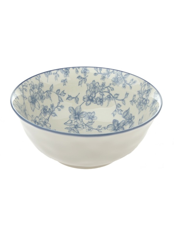 Casa de Engel Kerámia tál Ø 20cm - kék virágok, 4/8