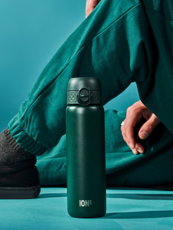 ION8 Sötétzöld rozsdamentes palack Ion8 Leak Proof (600 ml)